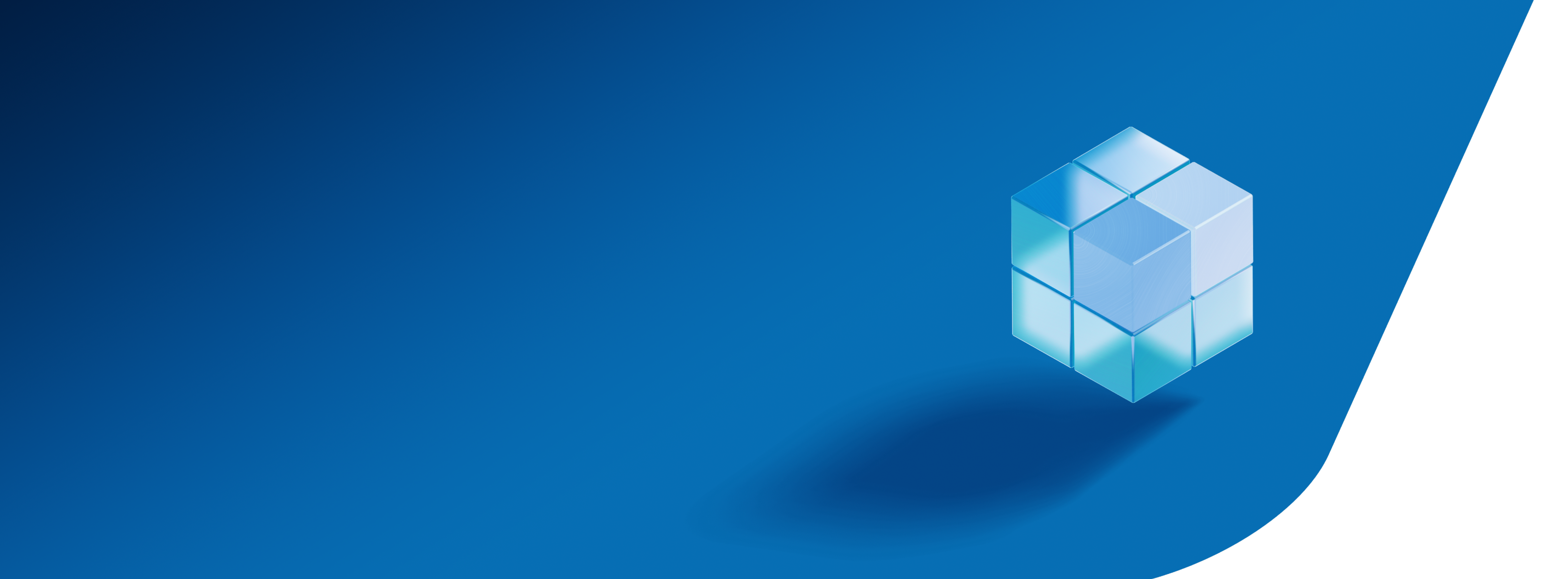 Header image with 3D cube